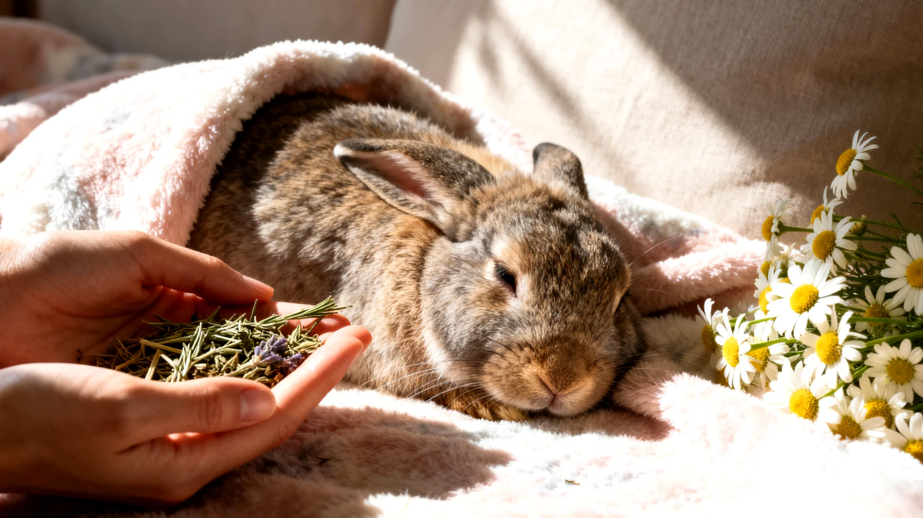 Kaninchen benötigen nach einer Kastration natürliche Schmerzlinderung und Unterstützung bei der Wundheilung, ohne dabei auf aggressive chemische Mittel zurückgreifen zu müssen"