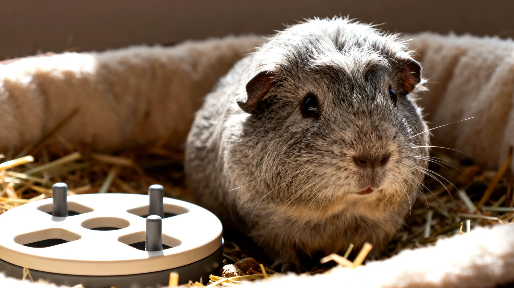 Ältere Meerschweinchen zeigen oft eingeschränkte Lernfähigkeit und körperliche Einschränkungen, die traditionelles Training erschweren, wodurch geistige Stimulation und altersgerechte Verhaltensübungen benötigt werden"