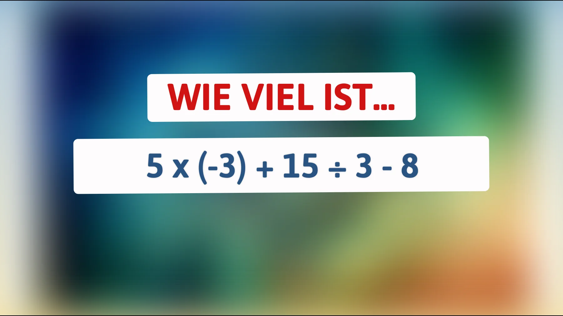Nur 1 % können es lösen: Ist deine Denkfähigkeit scharf genug für diese mathematische Herausforderung?"