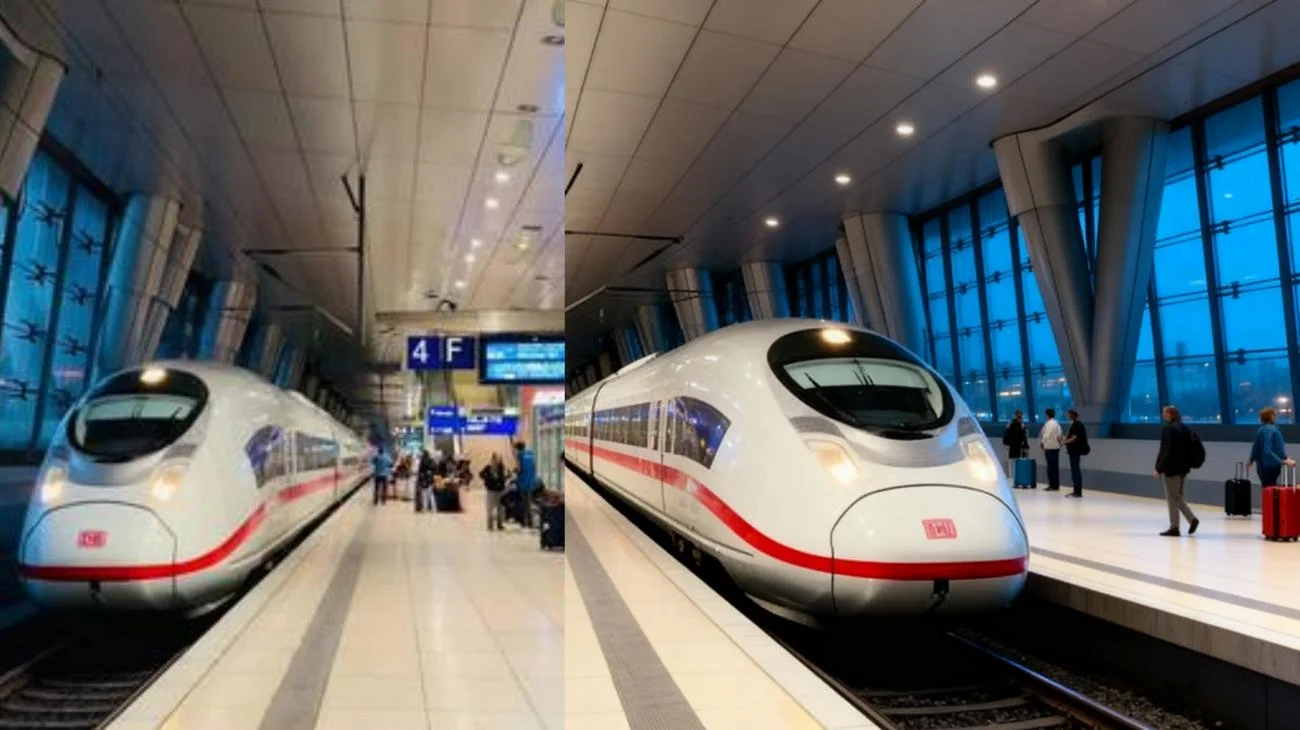 Riding the ICE train through Frankfurt 🇩🇪🚄 #ICETrain #DeutscheBahn #Frankfurt #FrankfurtGermany #germanytravel"